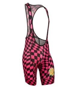 M. PACE BIB SHORT - IMAGINARY COLLECTIVE -Voler 2023 M Pace Bib Imaginary Checks Pink F