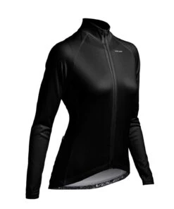 W. PELOTON LIGHTWEIGHT LS JERSEY - SOLID -Voler 2023 W Peloton LS Genesis Solid BLK F