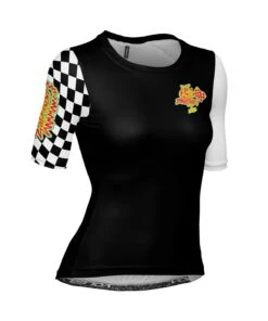 W. PRO AIR ZIPPERLESS JERSEY - IMAGINARY COLLECTIVE -Voler 2023 W Pro Air Zipless Checks BLK f