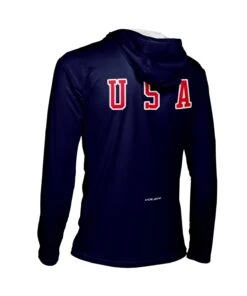 M. ENDURANCE AIR SUN HOODIE - USA 11 M. ENDURANCE AIR SUN HOODIE - USA -Voler 2024 M Endurance Air Sun Hoodie USA NVY b