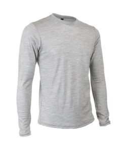 M. LIGHTWEIGHT MERINO LS TEE - SALE -Voler 2024 M Wool LS Solid Grey F