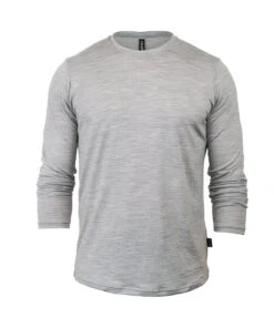 M. LIGHTWEIGHT MERINO LS TEE - SALE -Voler 2024 M Wool LS Solid Grey S1