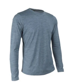 M. LIGHTWEIGHT MERINO LS TEE - SLATE HEATHER