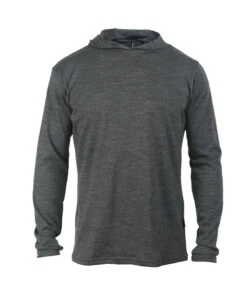 M. MIDWEIGHT MERINO HOODIE - CHARCOAL HEATHER