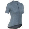 W. LIGHTWEIGHT MERINO JERSEY - SLATE HEATHER -Voler 2025 W Merino50 SS Jersey Solid Slate F