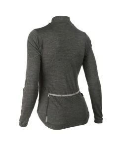 W. MIDWEIGHT MERINO LS JERSEY - CHARCOAL HEATHER -Voler 2025 W Wool LS Solid Charcoal B