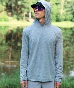 M. MIDWEIGHT MERINO HOODIE - GREY HEATHER -Voler 2025.06.16 Imaginary CubistandRunClub 18