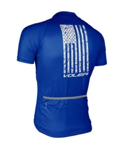 M. PELOTON RACE JERSEY - NEVER QUIT -Voler 2025 0009 COBMens Distressed Flag Peloton Jersey SS Back
