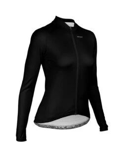W. PELOTON COASTAL JERSEY - SOLID -Voler 2025 0009 Womens Coastal LS Jersey FrontBLK
