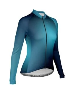 W. PELOTON COASTAL LS JERSEY - ETHEREAL -Voler 2025 0010 POD25 72660NVYWomensCoastalLSJerseyFront