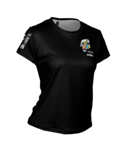 W. ENDURANCE AIR TEE - IMAGINARY CUBIST -Voler 2025 0024 BLK Womens Endurance Air Tee Front