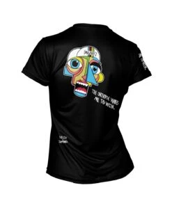 W. ENDURANCE AIR TEE - IMAGINARY CUBIST -Voler 2025 0025 BLK Womens Endurance Air Tee Back