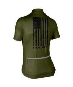 W. PELOTON CLUB JERSEY - NEVER QUIT -Voler 2025 0027 ARMWomens Distressed Flag Peloton Jersey SS Back